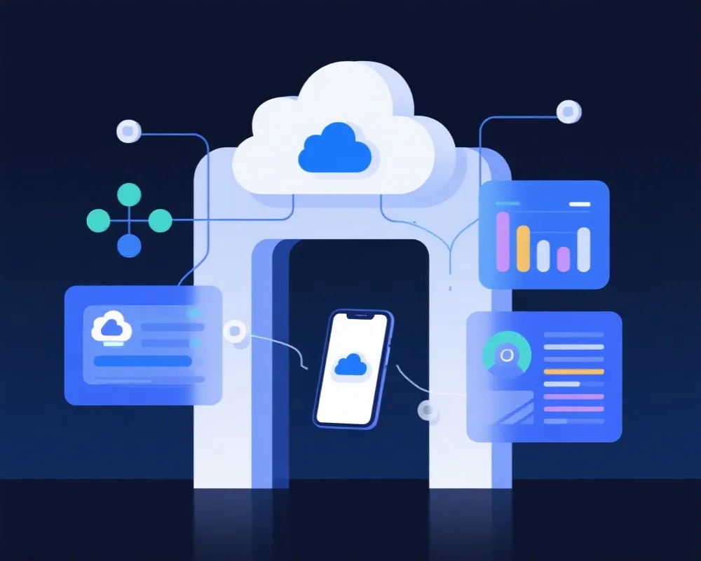 云端移动访问示意图